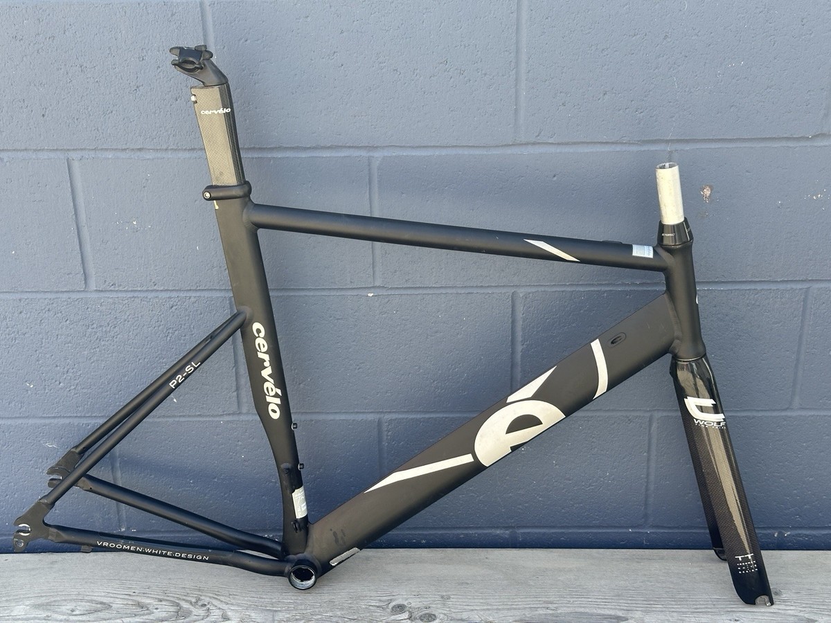 Cervélo P2-SL Aero Track Frameset 58cm Carbon Wolf TT Fork | eBay