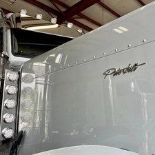 Stainless Peterbilt Emblem logos side, front of hood (Sold by the Piece) nu-1054