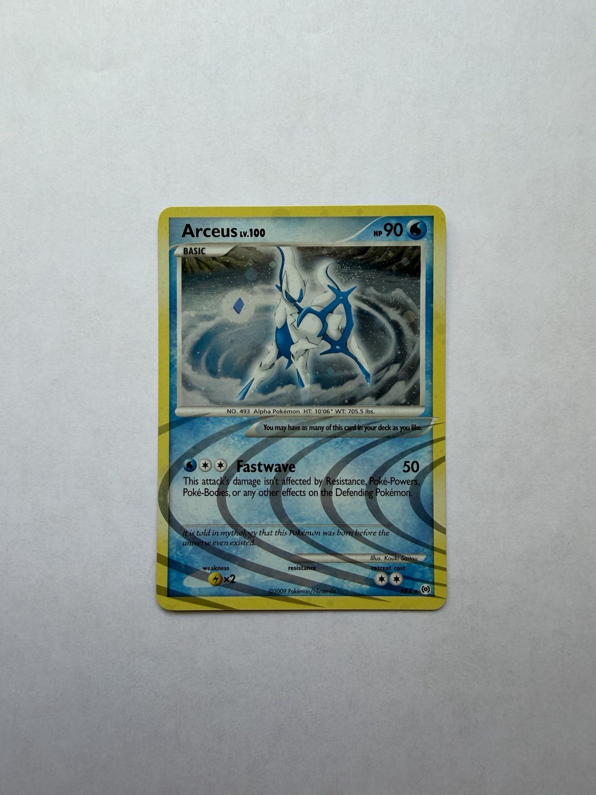 Pokemon TCG 2009 Arceus LV. 100 AR4 Holo Rare Platinum Arceus LP