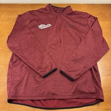 Under Armour Sweater Mens 3XL Red Cold Gear 1/4 Zip Pullover Long Sleeve