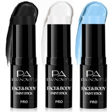 Black White Light Blue Face Paint Sticks Waterproof Body Paint