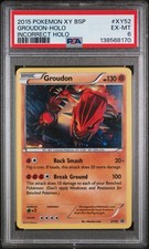 (2015) Groudon Promo #XY52 Incorrect Holo-PSA 6-Error Card-Rare-Graded-Pokemon