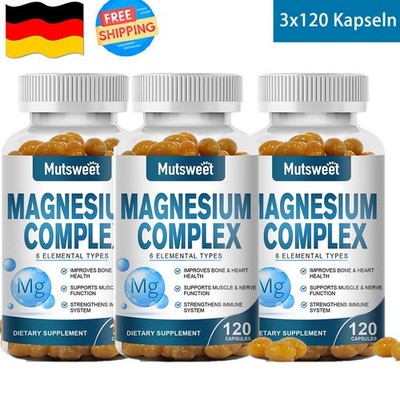 3xMagnesium Komplex Kapseln hochdosiert 500 mg Bisglycinat  Magnesium Complex