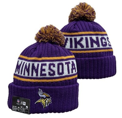 Minnesota Vikings New Era Beanie Knit Pom Winter NFL football team US SHIP 1 Day