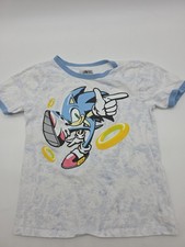Sonic The Hedgehog Sega T-shirt Kids Boys Size 10 Blue Aop . 37885