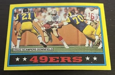 1986 Topps -T eam Leaders  - #155 -San Francisco 49ers -Craig Scampers Downfield