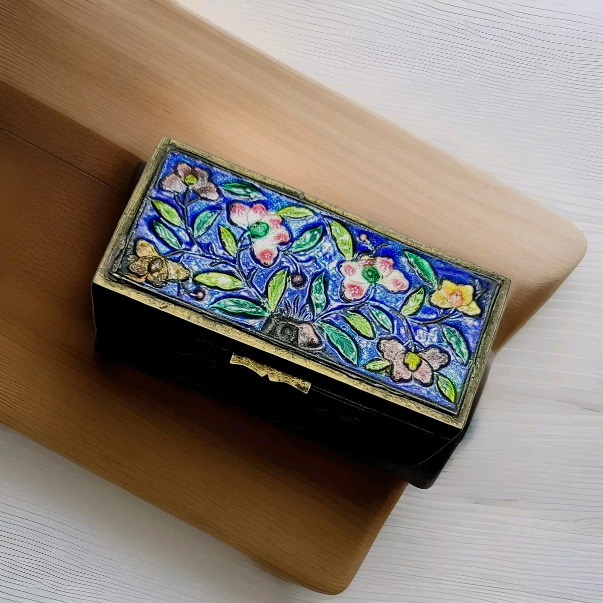 蓝色古董原版1900-1940 中式古董盒子| eBay