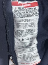 Walls FR Flame Resistant Long Sleeve Henley Shirt XL 100% Cotton Workwear