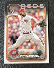 2024 Topps Lyon Richardson #517 RC Rookie Cincinnati Reds Baseball Card. rookie card picture