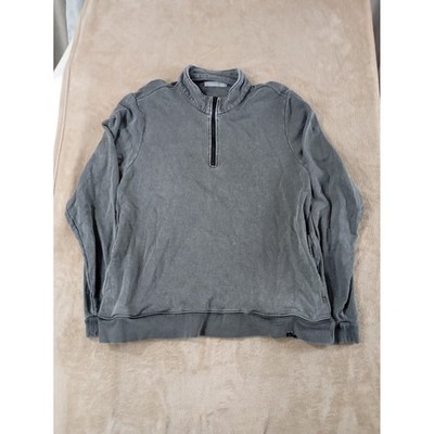 Outerknown Sweatshirt Mens 2XL Gray Quarter Zip Hemp Blend Long Sleeve EUC