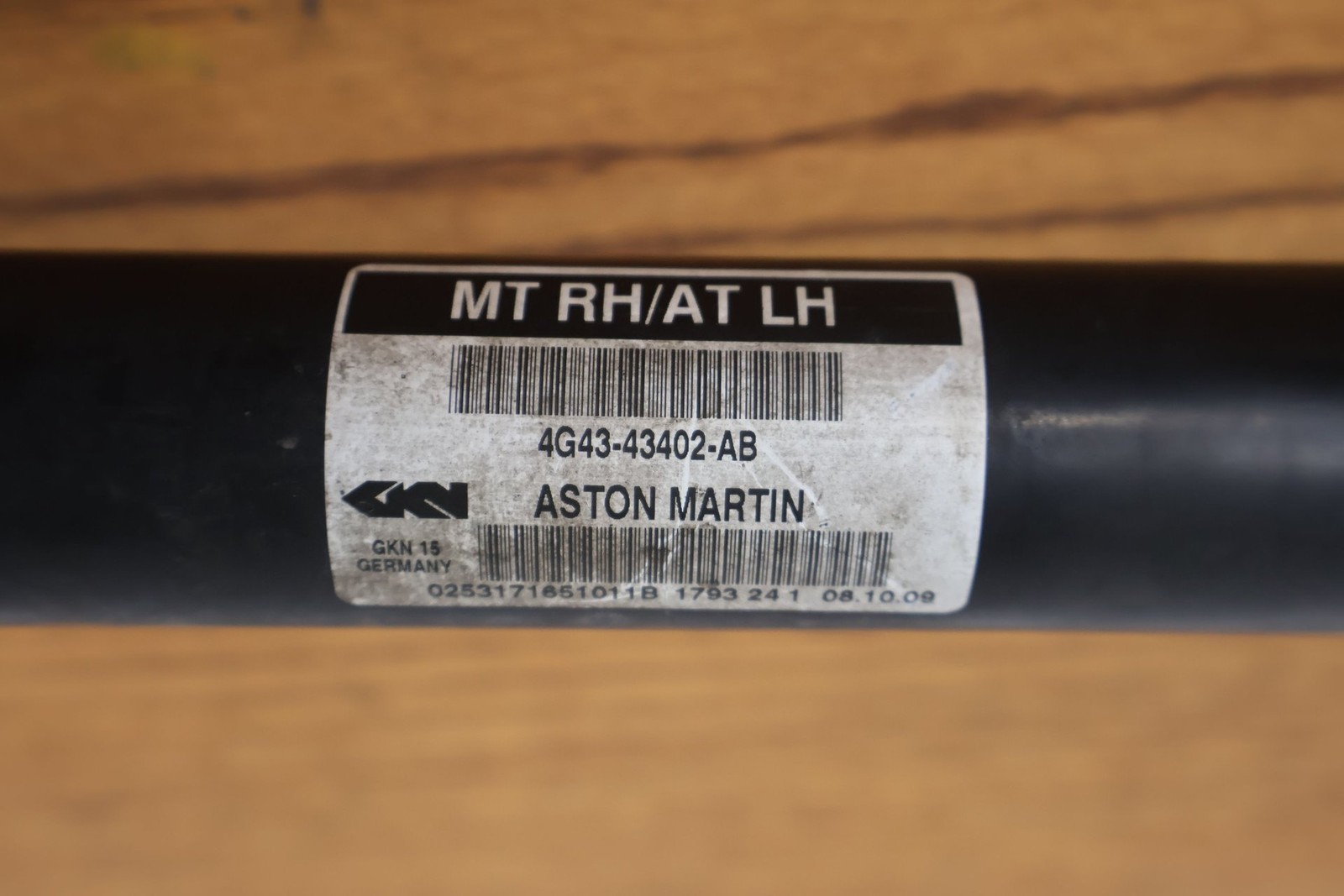 2010 Aston Martin V8 Vantage Rear Left Automatic Axle Shaft (4G43-43402-AB) 33K