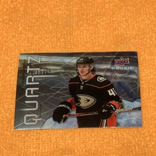 Trevor Zegras RC 2021-22 UD Allure #AQ-TZ QUARTZ ROOKIES - Anaheim Ducks