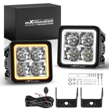 346inch Led Off Road Lights Spot Flood Pods Driving Work For Jeep Truck Suv