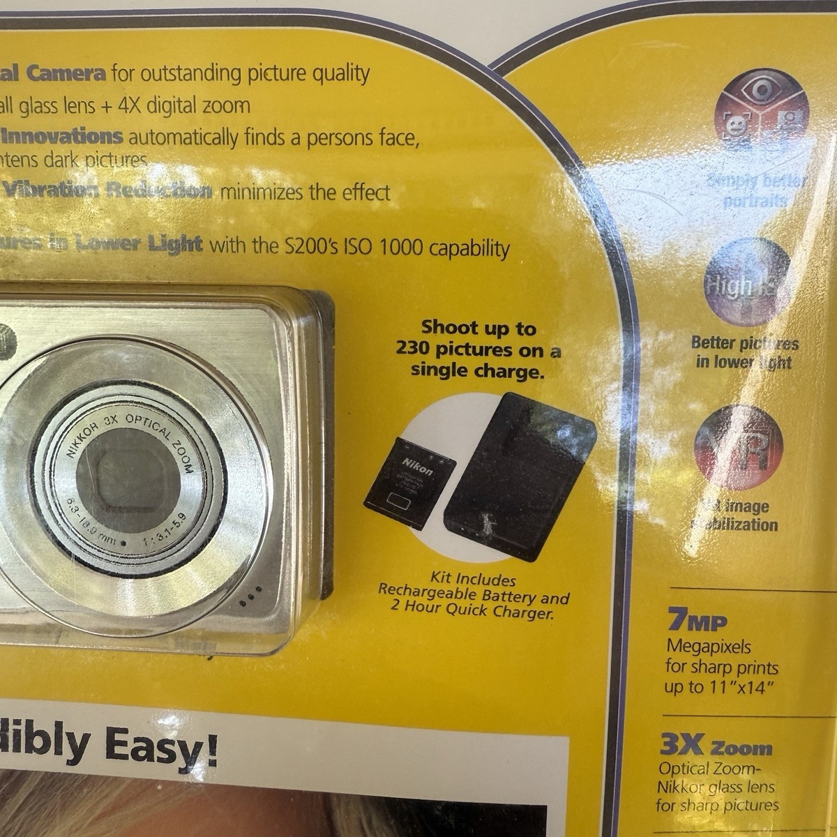Nikon COOLPIX S200 7.1MP Digital Camera - Silver for sale
