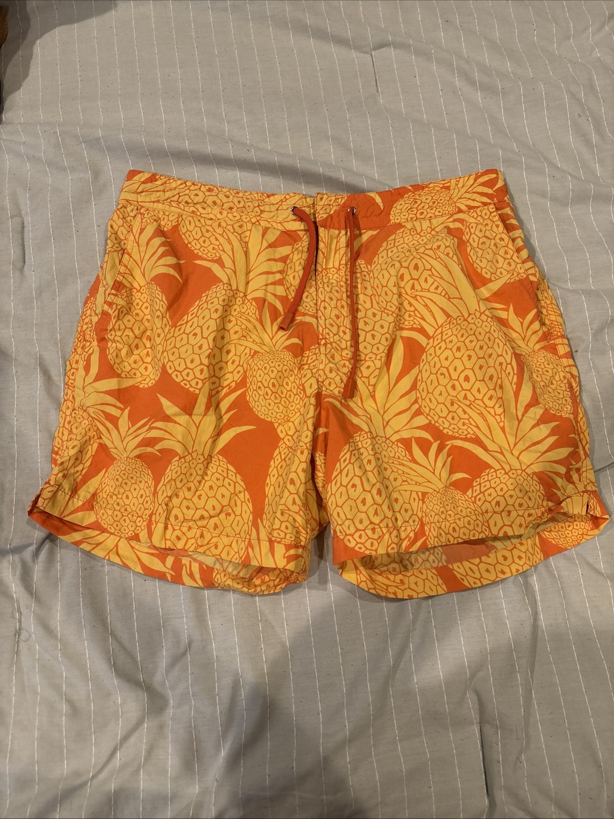 Tori Richard Mens Orange Swim Trunks Shorts Size 36 Board Shorts