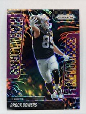 2025 Panini Prizm #11 - Brock Bowers - Fireworks - Purple Power Short Print /49