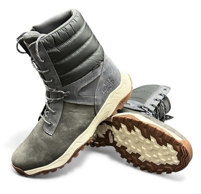 The North Face Men's 12.5 ThermoBall Waterproof Boots NF0A4OAI Lace-Up Zip Gray