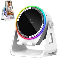 Wireless Induction Speaker, Multifunctional Bluetooth Phone Holder with RGB L...