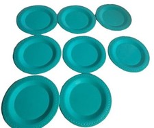 MT HK 1995 Pretend Play Plastic Dish Plate Set Teal 4.5-Inch Kids Toy Kitchenwar