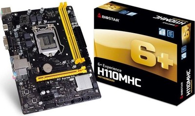 Biostar H110MHC Mainboard Intel B250 für Intel 6. & 7. Generation Sockel 1151
