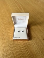 Image of Disney Minnie Mouse Sterling Silver December Birthstone Crystal Earrings