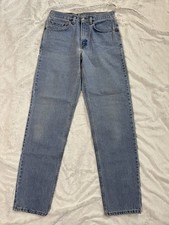 Vintage Levis 550 Jeans 31 x 36 Relaxed Fit USA Made 90s Light Wash Blue Red Tab
