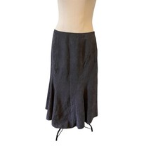 Y2K 2000s Witchy Grey Textured Maxi Skirt Wmns 12 Whimsygoth Romantic Grunge