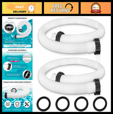 Replacement Pool Pump Hoses for Above Ground Pools - 1.5'' Diameter, 59'' Long, 2