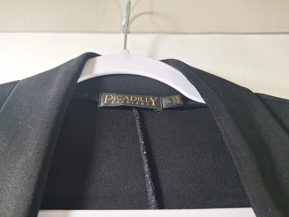 Picadilly Fashions Size Small Black Blazer Detailed Bottom Long Sleeves - Image 3 of 4