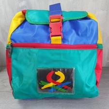 Vintage Benetton Backpack Rucksack Colourblock United Colours Retro 1990s READ*