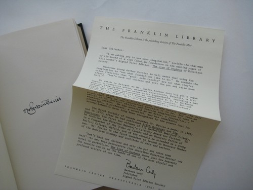 The Lyre of Orpheus Robertson Davies Signed First Edition Franklin Library 1988 - Imagen 3 de 3