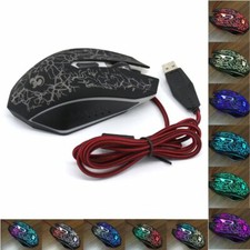 Adjustable DPI Multi-Color LED Ergonomic Gaming USB Wired Mouse for Computer PC