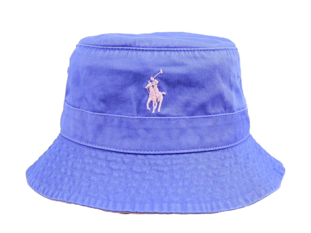 Polo Ralph Lauren Solid Safari Bucket Hat Cap with Pony - Blue, Pink
Opens in a new window or tab