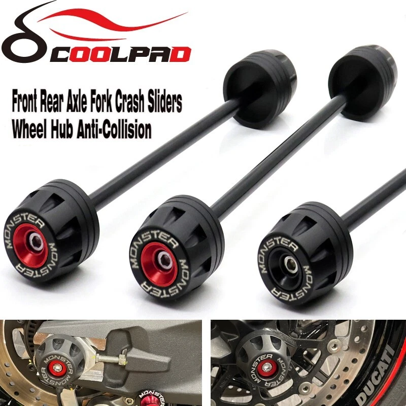 For DUCATI Monster 620 695 696 795 796 797 821 F&R Wheel Fork Slider Protector - Imagem 2 de 4