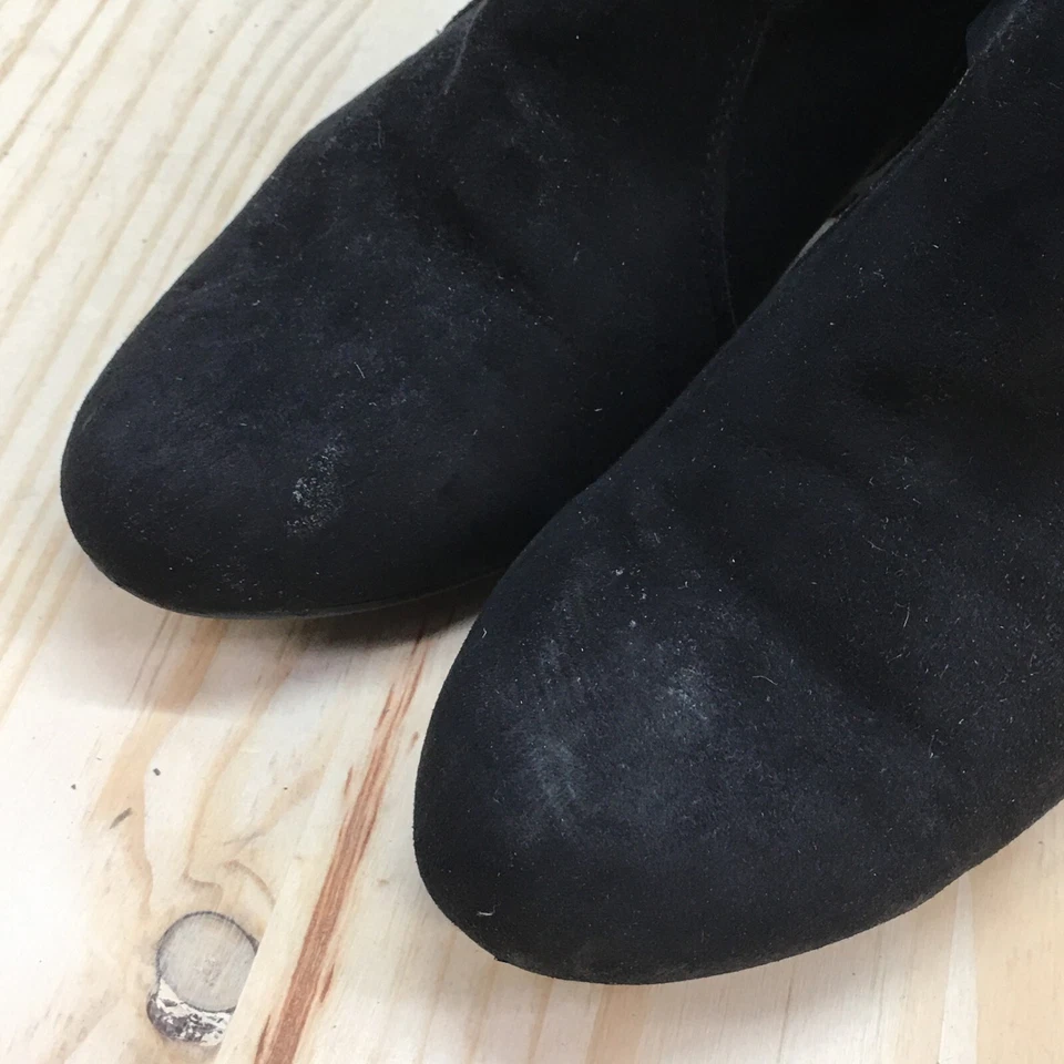 Report Botas Mujer 10 Galiana Botín Negro Gamuza Cuña Hebilla Cremallera Lateral Foto 4 de 4