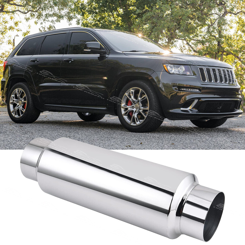 3 Inch Inlet Outlet 12 Inch Exhaust Muffler Resonator Deep Tone for Jeep Grand Cherokee SRT8