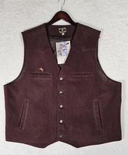 NEW Wyoming Traders Wool Vest Men’s Size 3XL Brown XXXL