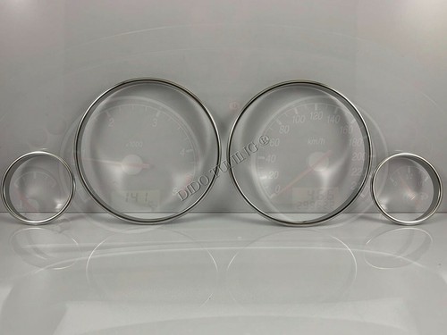 For Ford Mondeo Mk3 00-07 Polished Aluminium Trim Rings Instrument Cluster x4 - Imagen 2 de 11