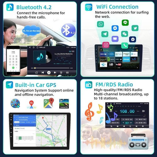 10.1“ Carplay For Toyota Camry 2006-2011 Android 13 Car Stereo Radio GPS NAVI FM - Picture 7 of 20