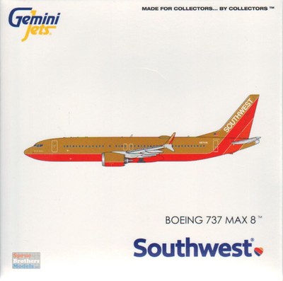 GEMGJ2186 1:400 Gemini Jets Southwest Airlines B737 Max 8 Reg #N871HK 'Herbert
