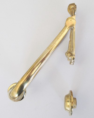 Solid Brass Large Victorian Loop Door Knocker antique period tear drop knockers - Picture 3 of 4