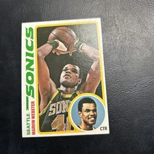 #19 Marvin Webster seattle super soncis  1978-79 Topps Cb14-9