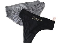 VICTORIA SECRET Bikini and CHEEKY Panties Shiny Silver SMALL NWT