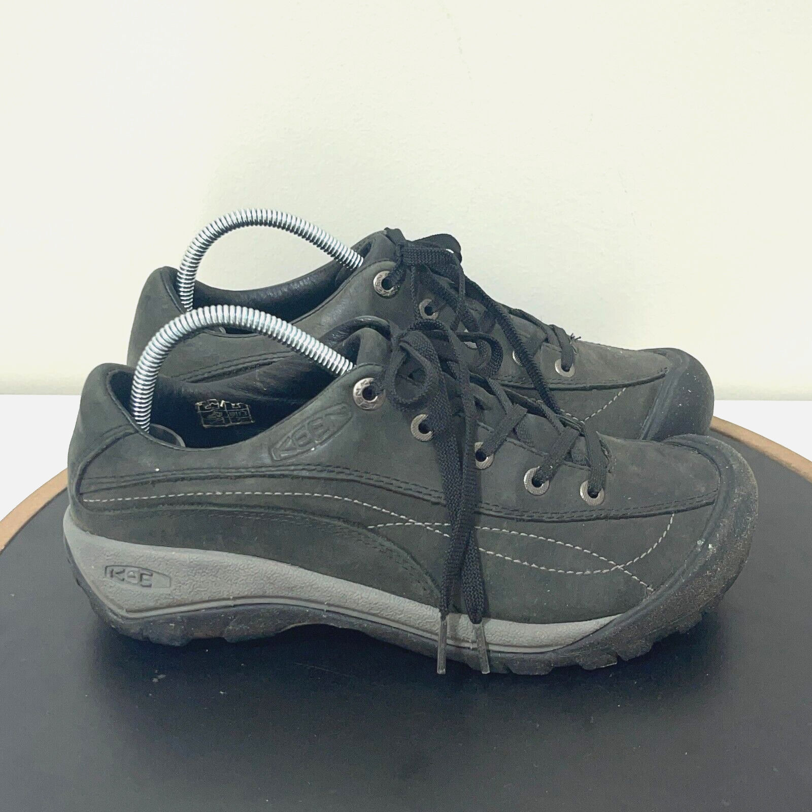 Scarpe Keen da donna taglia 8 US Bronx 53001 BLCK nere in pelle stringate escursionismo