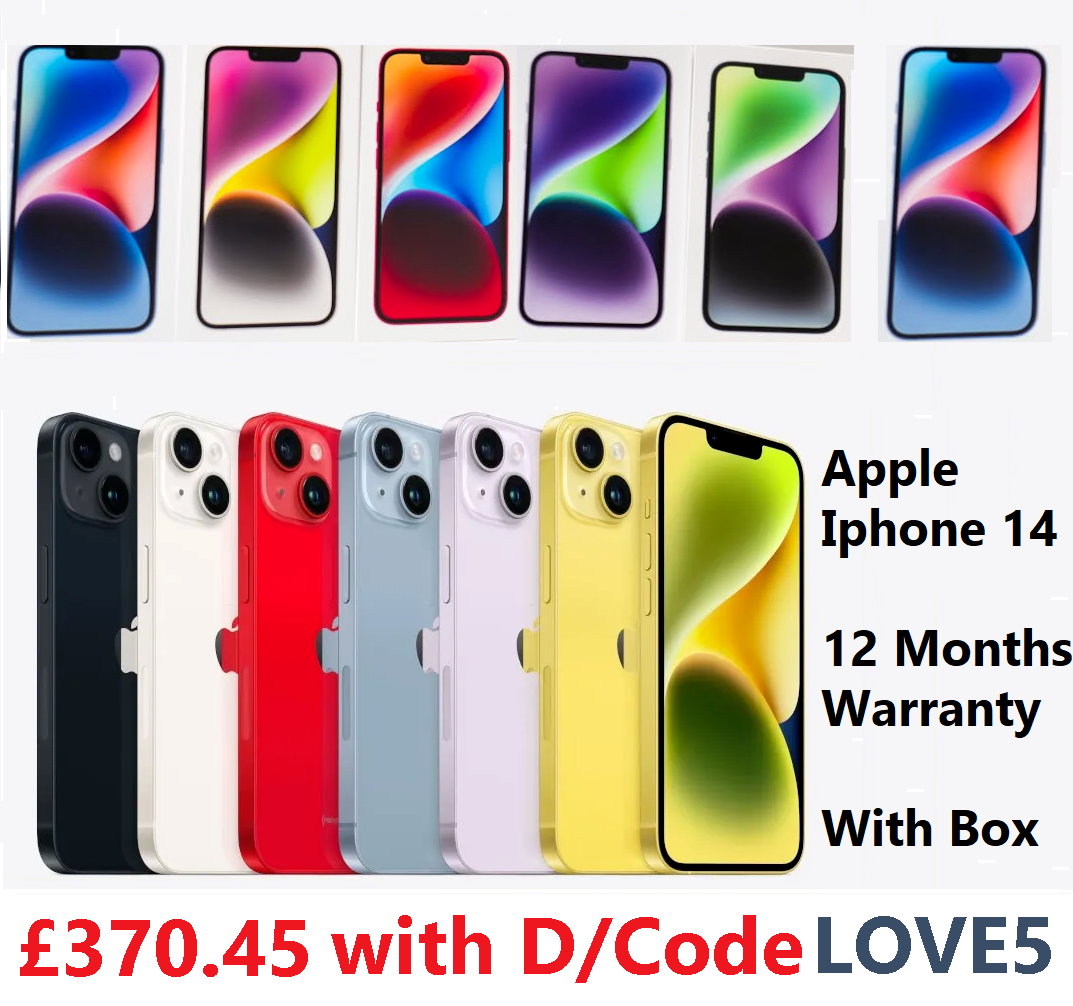 Apple iPhone 14 Unlocked 128GB - All Colours 5G Pristine A+ Apple iPhone 14 Unlocked 128GB - All Colours 5G Pristine A+