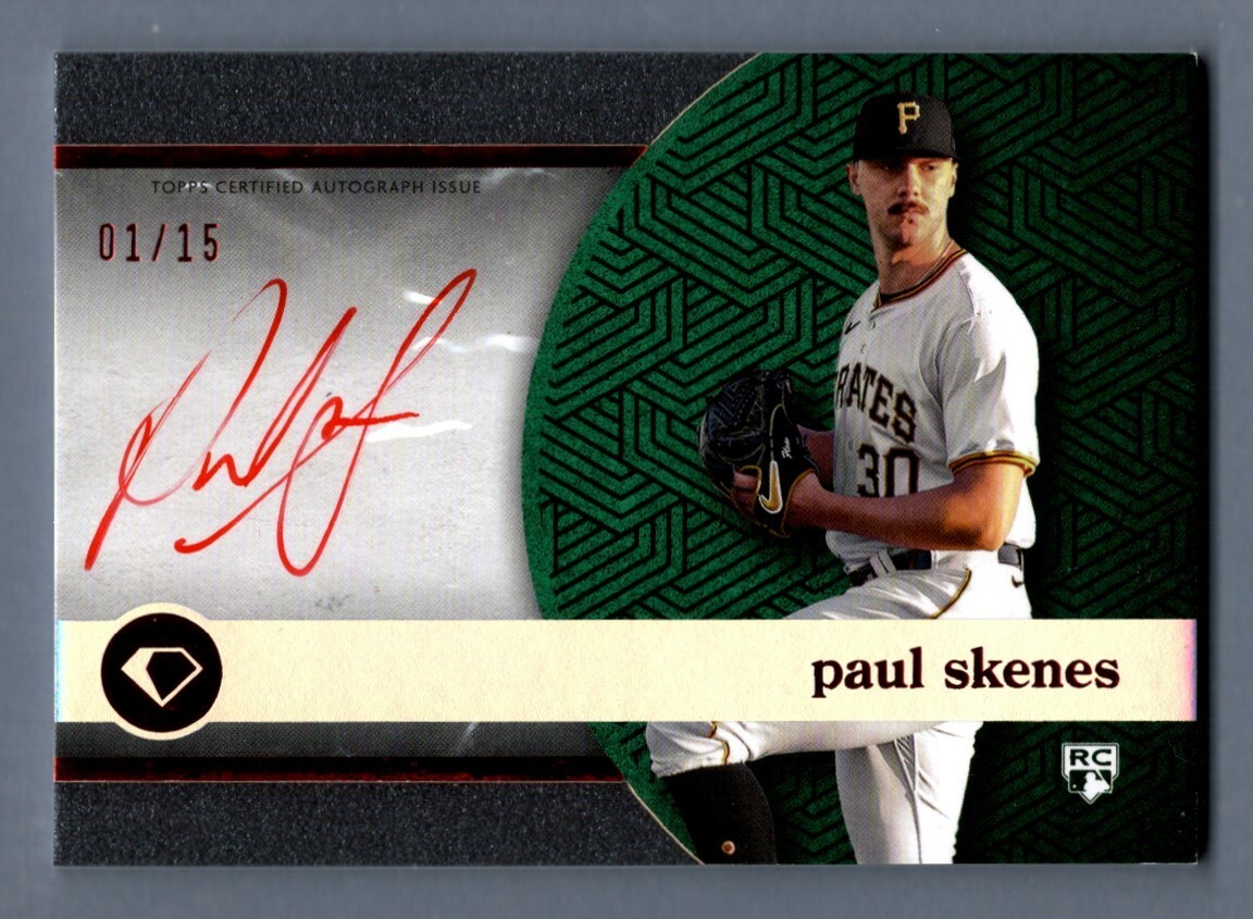 Paul Skenes 2024 Topps Diamond Icons White PolychromatINK Red Auto