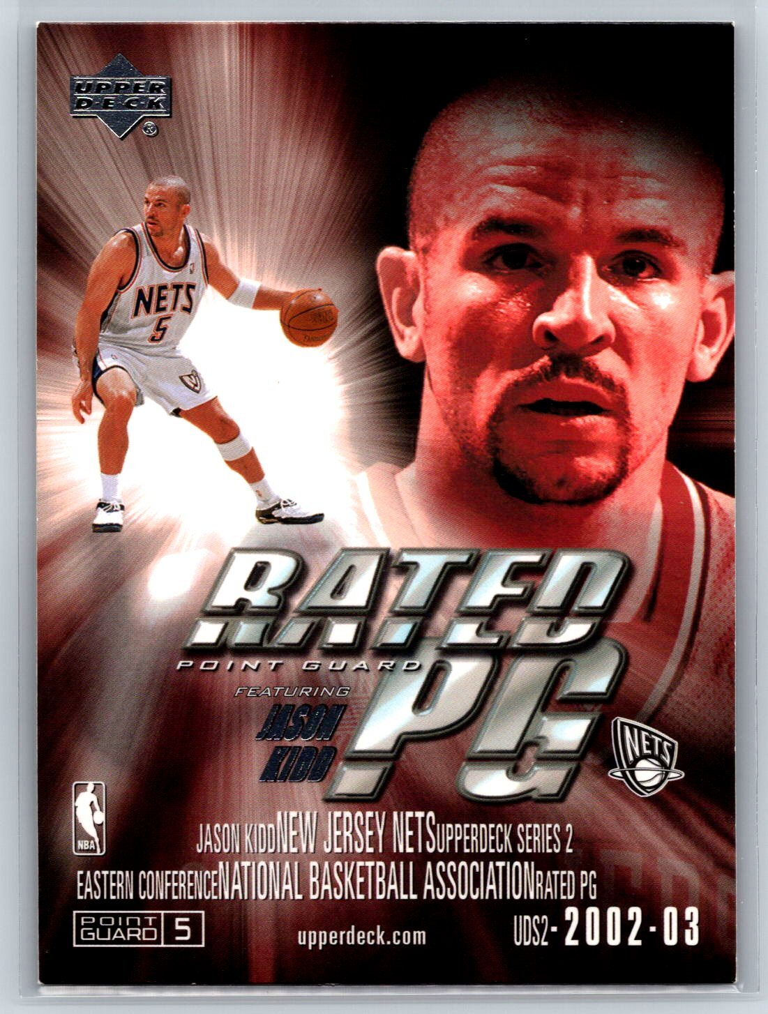 2002-03 Upper Deck Jason Kidd Rated PG Insert New Jersey Nets #PG3