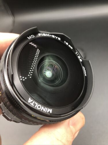 Minolta MD Fish-Eye Lens 16mm 1:2.8 Vintage Japan Nice Condition! - Picture 7 of 10