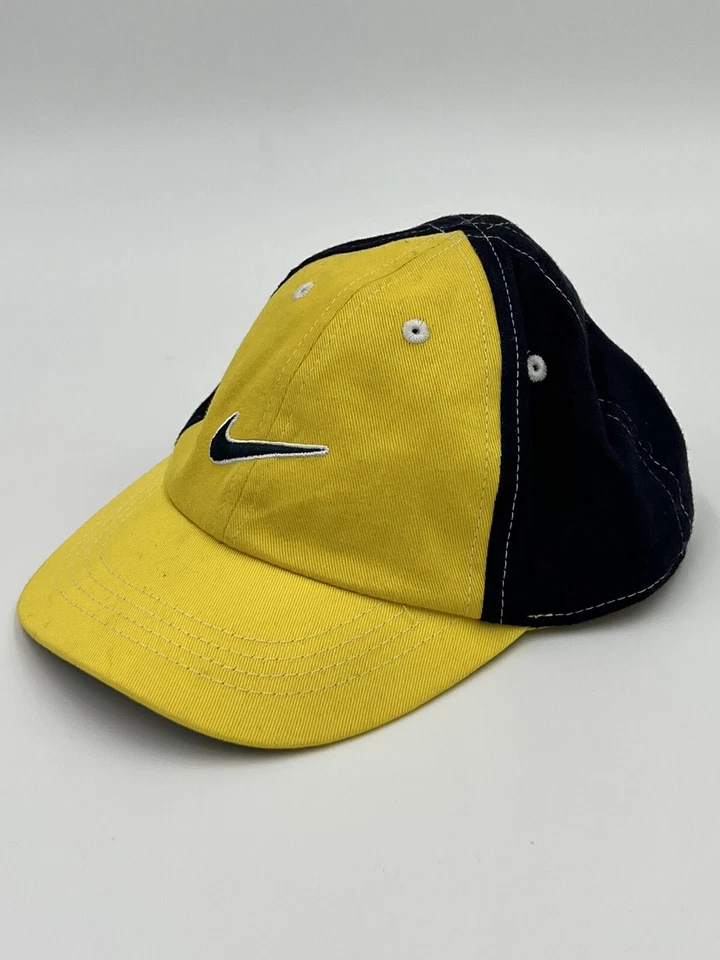 Infantil Nike Amarillo Azul Correa Gorra Swoosh Logo Niño Niña Papá Regalo Foto 2 de 4