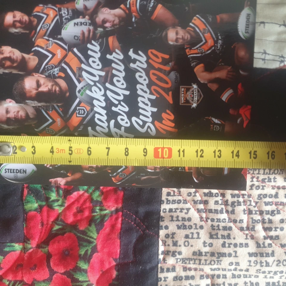 Wests Tigers 2019 postcard 150mm x 105mm  postcard - image 3 of 4